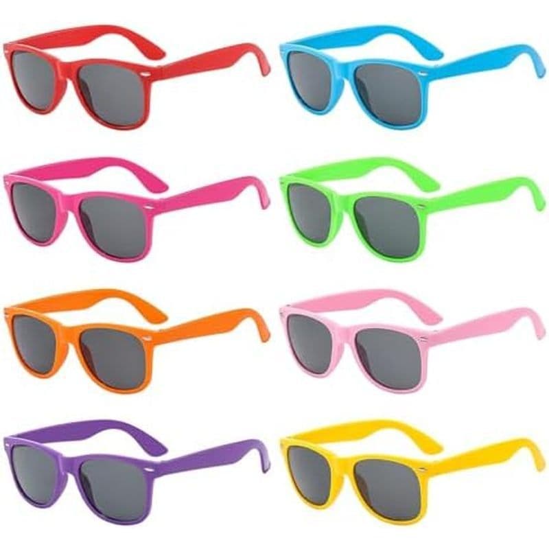 Pibupibu Neon Colors Party Favor Supplies Uni Óculos De Sol Pacote De 8