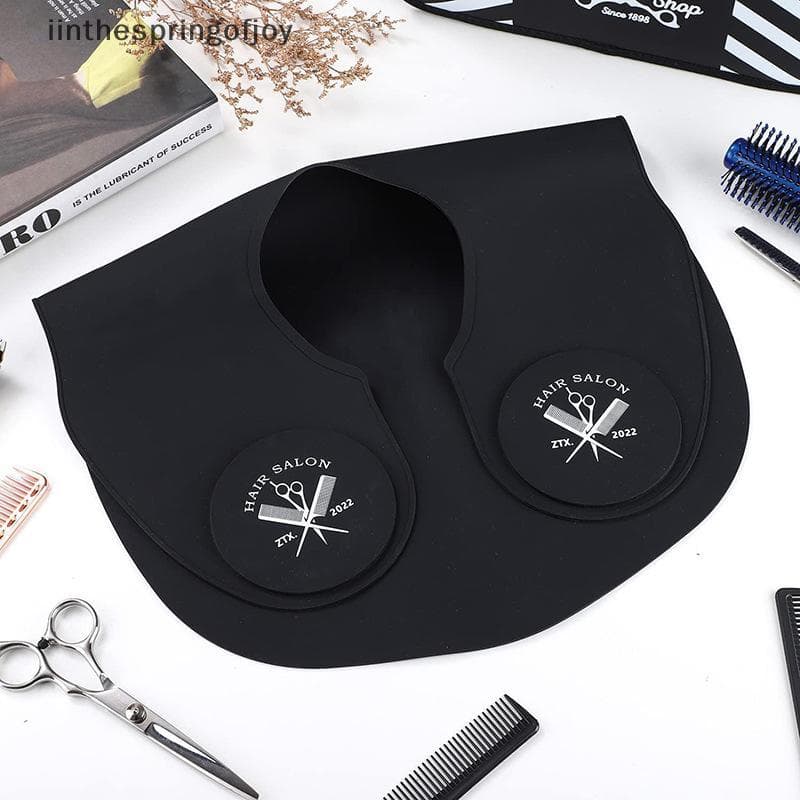 DHC Silicone Colar De Corte De Cabelo Tingimento Xales Cabeleireiro Capa Ne Envoltório Guarda Almofada De Ombro Cachecol