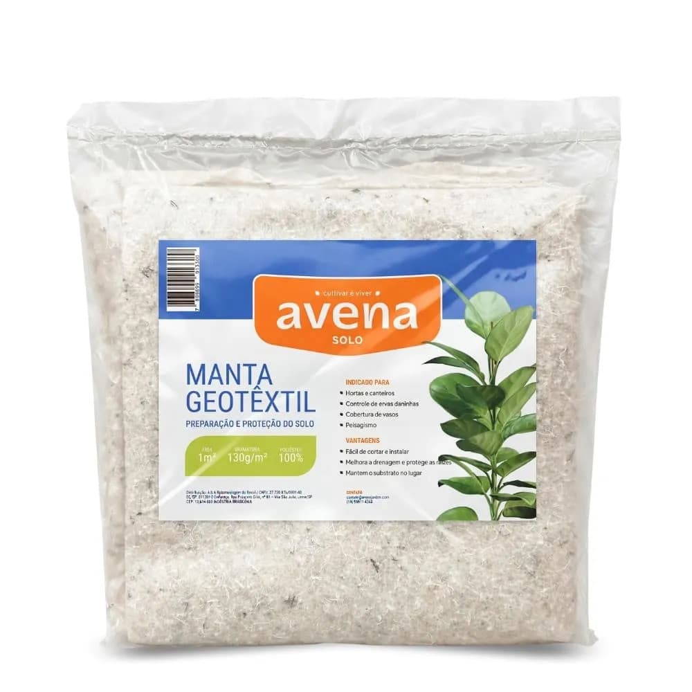 Manta Geotêxtil Drenagem Proteção Vaso Jardim 1m² Avena