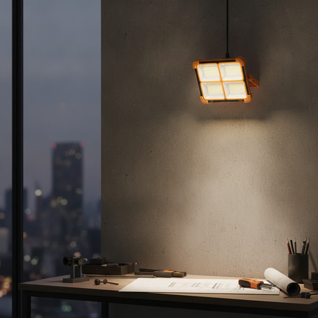 Plafon LED Teto COB 9 Divisões Design Sofisticado Preto Fosco Premium Iluminação
