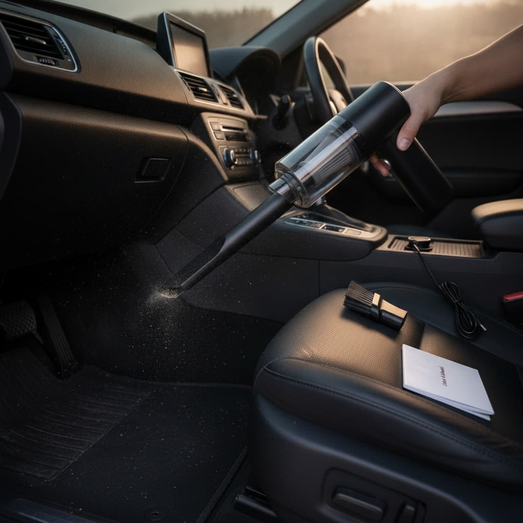 Aspirador Portátil Premium Automotivo Sem Fio Recarregável Bivolt para Limpeza de Carros