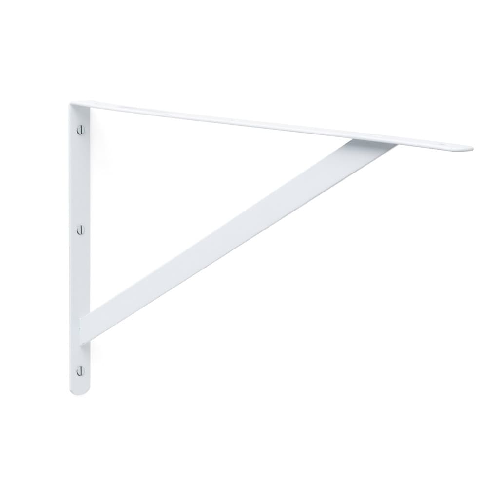 Kit 4X Suporte Reforçado Mão Francesa  Para Prateleira 50 Cm Branco