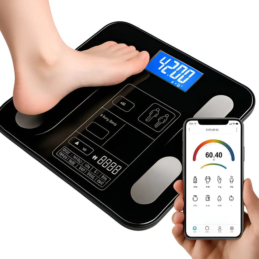Balança Digital Inteligente com Bioimpedância Digital, App Integrado Bluetooth