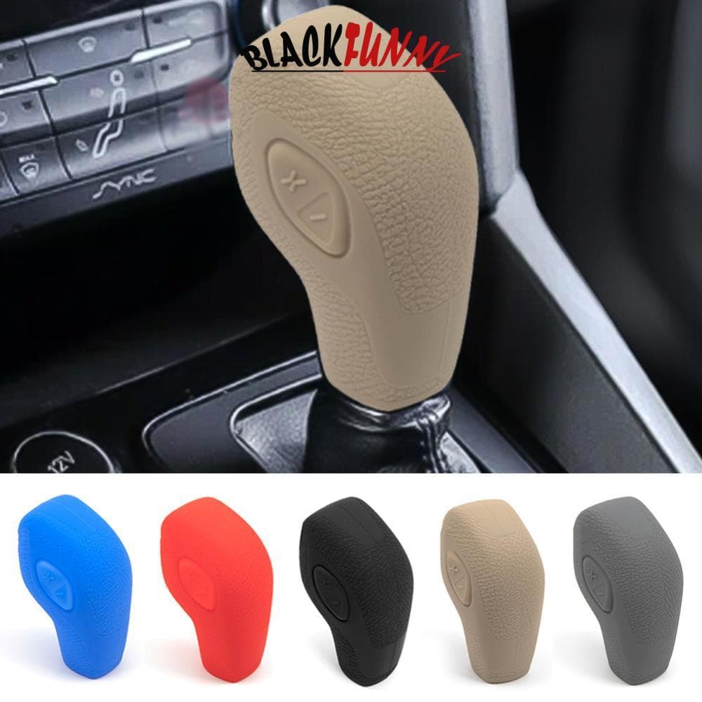 Blackeous Capa De Silicone Para Carro , Coleiras De Mudança De Cabeça De Engrenagem , Botão , Decoração De Alavanca Ford