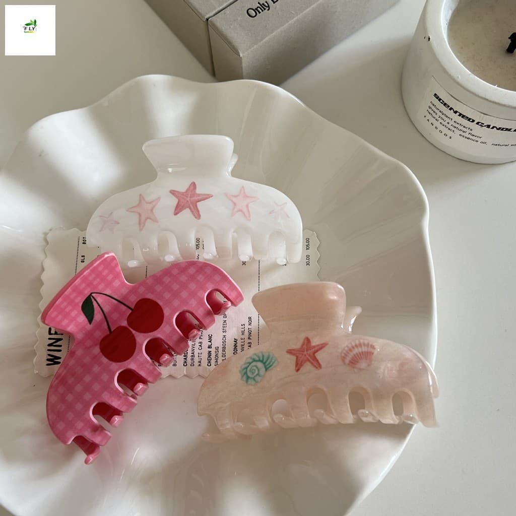 Grampo De Cabelo Ocean Star-Lindo Design De Tubarão Meio Círculo Para Todos Os Tipos