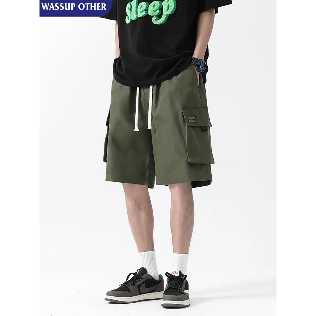 WASSUP OUTRO estilo americano na moda macacão Shorts verão estilo fino High-End sentimento rufião bonito basquete calças