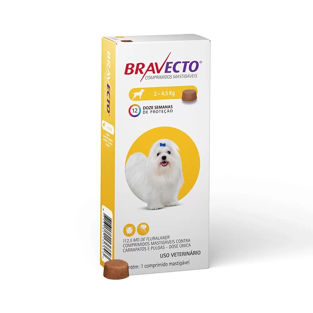 Bravecto Cães de  2 a 4,5kg - 112,5mg