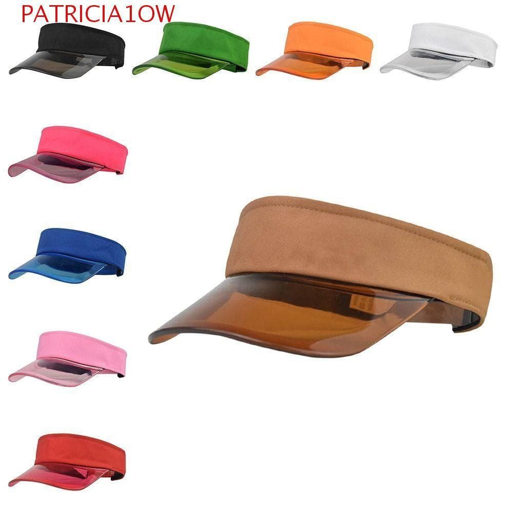 Chapéu de sol transparente PATRICIA1OW, respirável para o verão, ajustável e de topo aberto, e ASDK