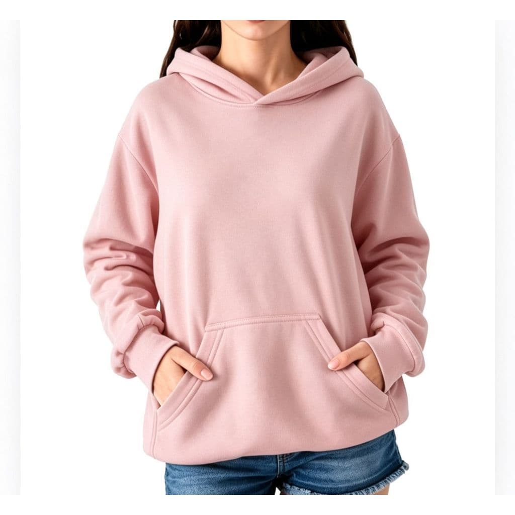 Moletom Feminino Com Capuz e Bolso Basico Liso Jaqueta Blusa de Frio Japona Casaco Feminino