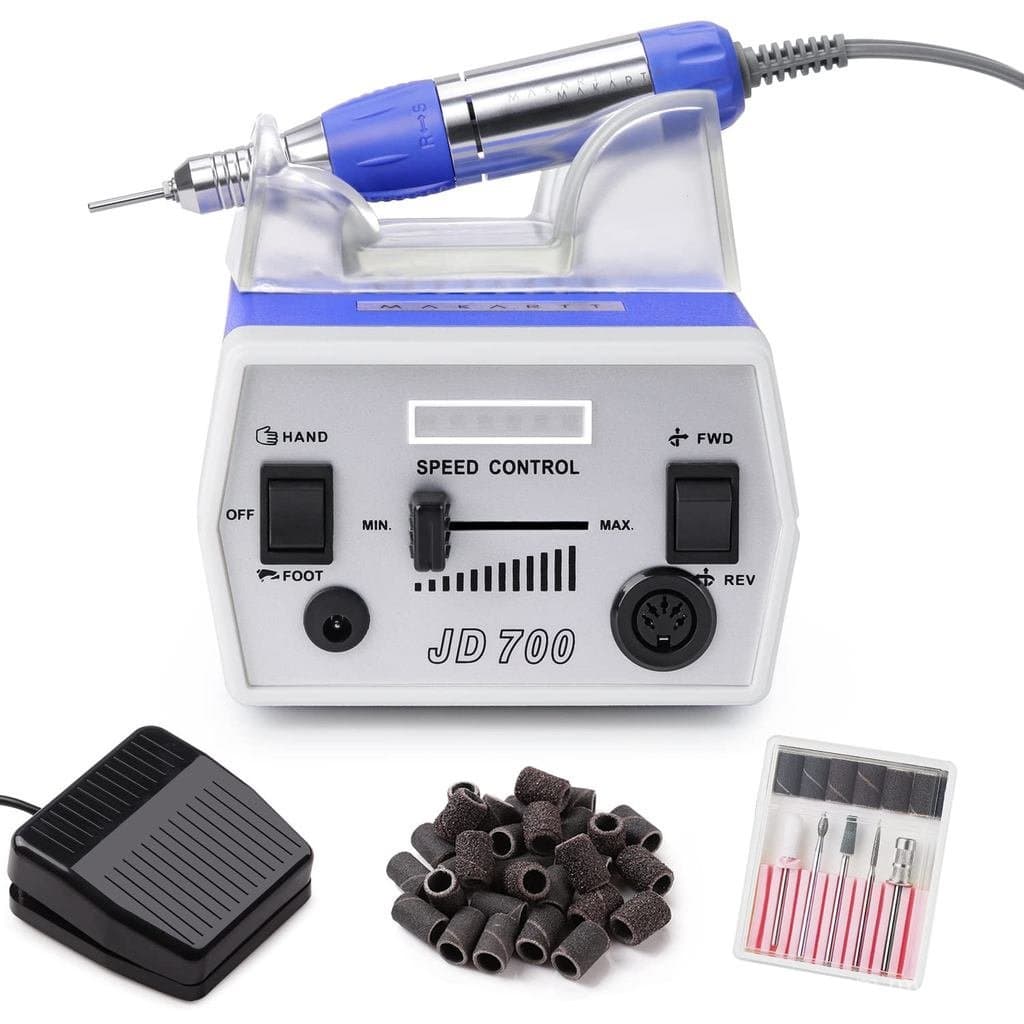 Makartt Nail Drill - Máquina Profissional de Lixar Unhas Elétrica 35000RPM, Genesie Nail Efile com Tela LCD, Conjunto de