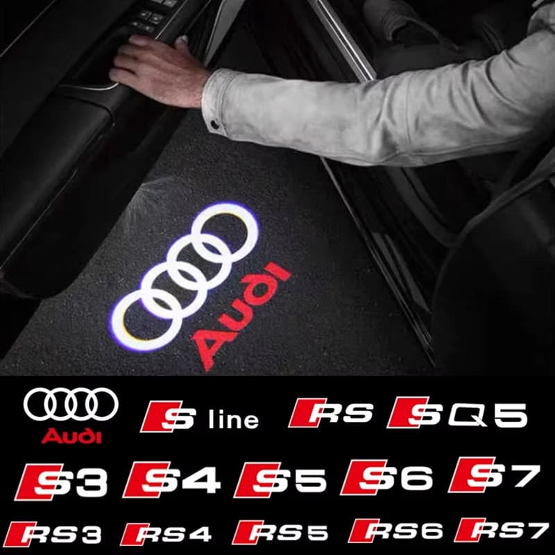 HD LED Porta Do Carro Bem-Vindo Projetor Luz Logotipo Fantasma Sombra Lâmpada Para Audi Sline S3 S4 S5 S6 S7 RS3 RS4 RS5