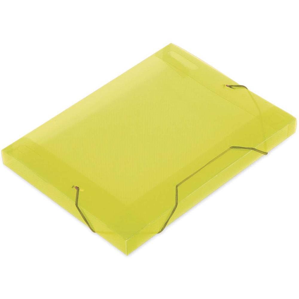Pasta ABA Elastica Plastica Oficio 30MM Amarela SOFT