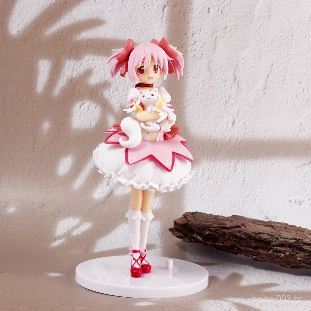 18cm Puella Magi Madoka Magica Animação Kaname Madoka Pequena Deusa QB Modelo de Personagem em PVC Decoração de Ação