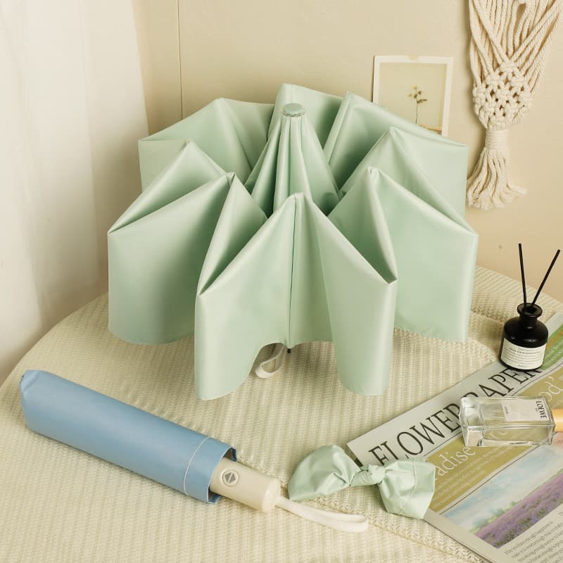Guarda-chuva retrô francês dobrável chuva ou chuva guarda-sol protetor solar Anti-ultravioleta feminino estilo minimalis
