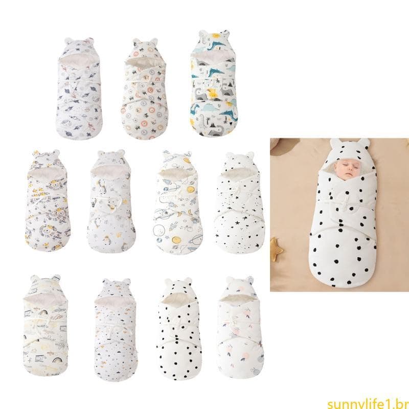 Saco De Dormir De Algodão Solar , Para Bebê , Cobertor Anti-Chute , Colcha Infantil , Roupa Com Capuz , Sacos Envoltório