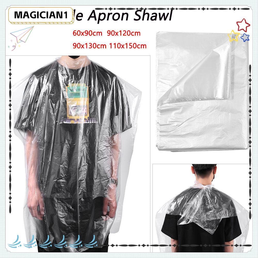 Capa Descartável Para Corte De Cabelo MAGICIAN Unissex Perm Gyeing Tools Barber Shop Salon Xale