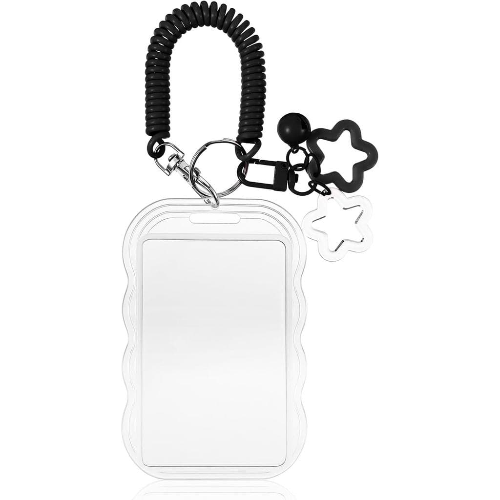 Porta-Cartões Fotográficos Mabor Cute com Chaveiro, Porta-Cartões Fotográficos Wave |   Porta-crachás transparentes de P