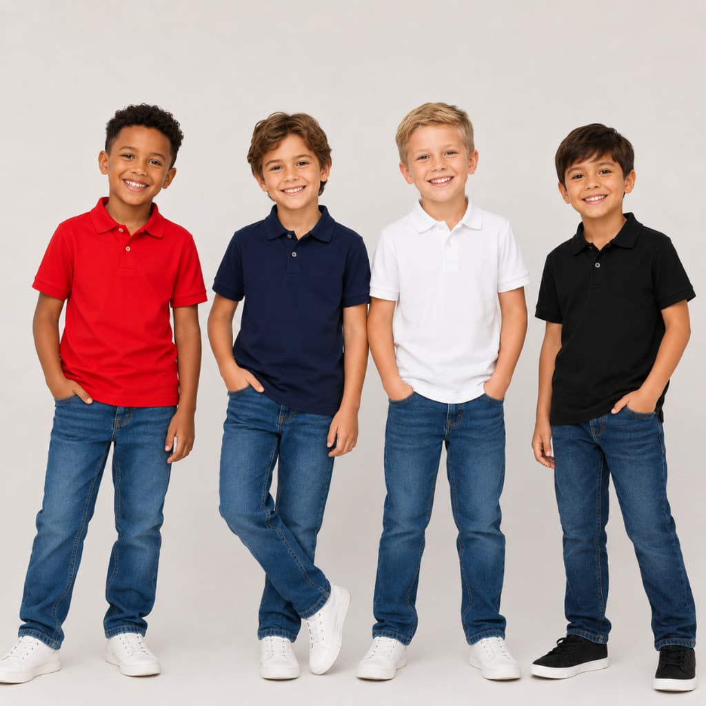 Camisa Polo Kids Infantil Unissex Lisa Piquet Algodão Escolar Casual Confortável