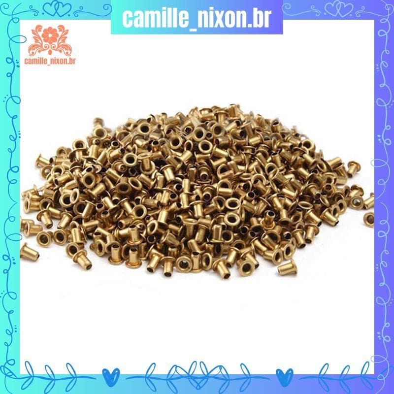 [camille_nixon.br] 1000 Unidades De Ilhós De Apicultura De Cobre Para Armações De Equipamentos De Colmeia De Abelha Tamp