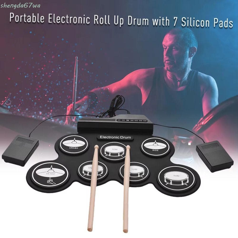 Conjunto De Bateria Eletrônica SHENGDA 1 Caixa , Com Padrão De Efeito Sonoro Tambor Eletrônico Portátil USB , Para Inici