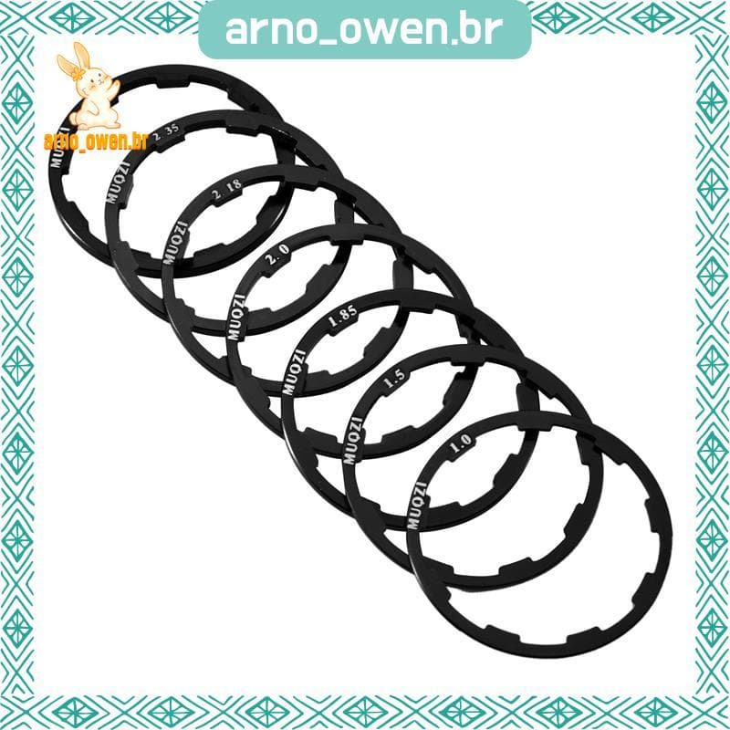 [arno_owen.br] 7 Pçs/Set Junta Arruela Do Cubo Da Bicicleta Para MTB De Estrada 7/8/9/10/11/12 Velocidade Cassete Espaça