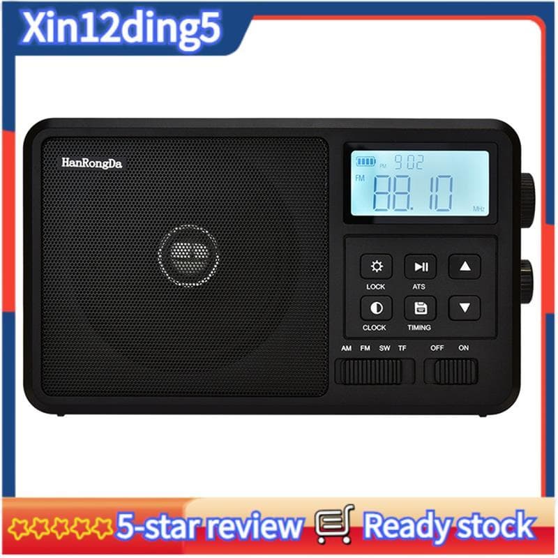- 206 Rádio Internet Portátil FM/AM/SW Receptor Bateria Gravação Alto-Falante Plugue Ue