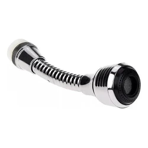 Arejador para Torneira 360° Prolongador Flexível Bico Giratório Cromado Extensor Universal