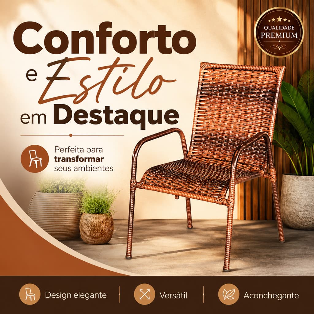 Cadeiras de Varanda em Junco Preto Para Jardim Sala Externo