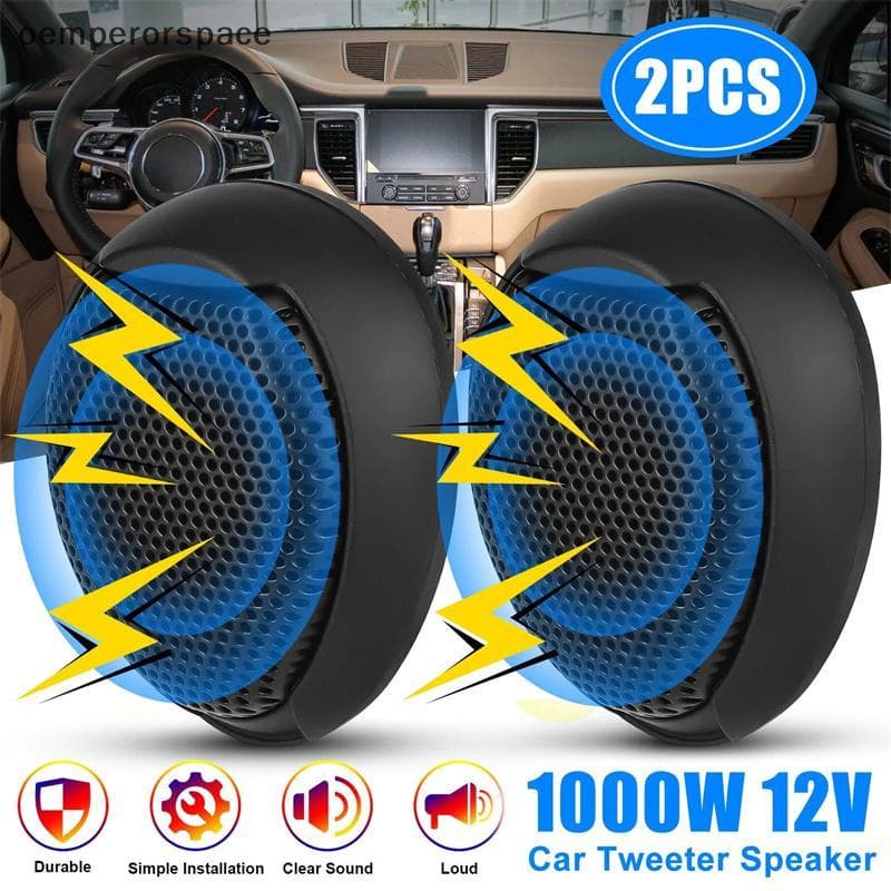 1 Par De Tweeter Universal Para Cúpula De Carro , 1000w , À Prova D'água , Super Potência , Alta Redução De Ruído , Áudi