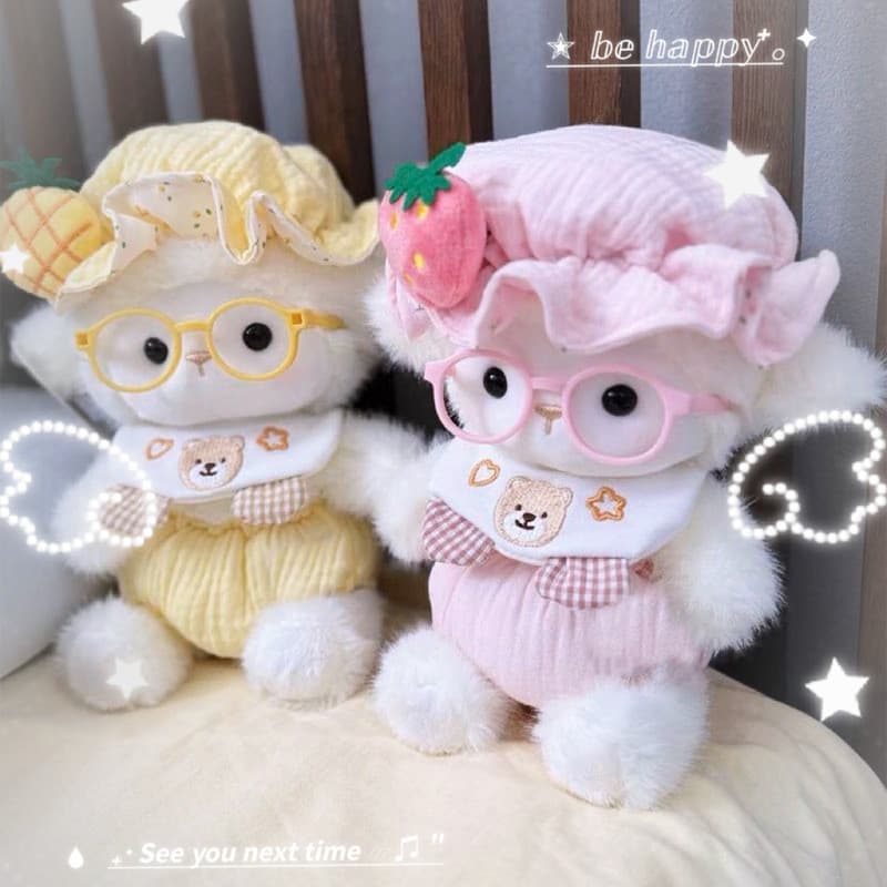 Pronto estoque bonito Nightcap bebê lã brinquedo de pelúcia boneca dos desenhos animados calmante cordeiro boneca menina