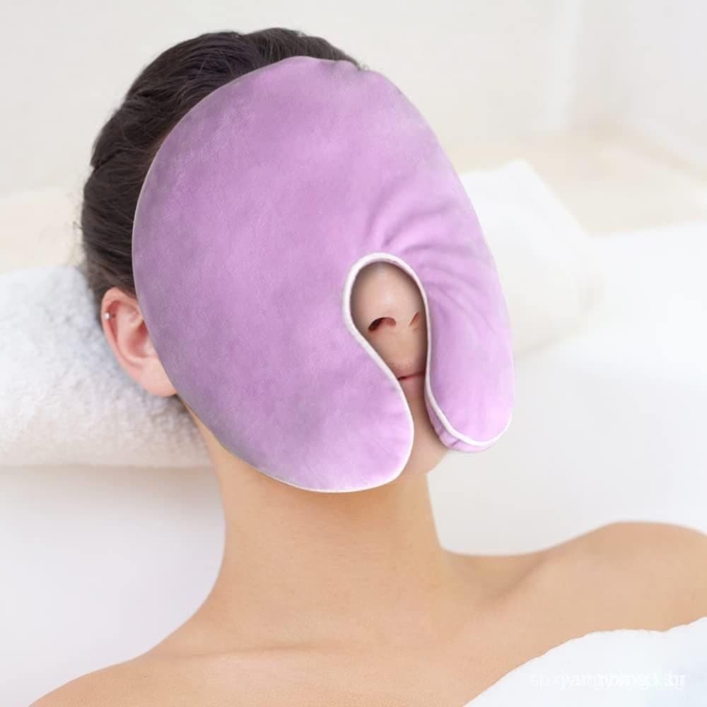 Almofada Térmica Facial para Seios Nasais NEWGO, Almofada Térmica para Micro-ondas, Almofada de Compressa Quente e Fria,