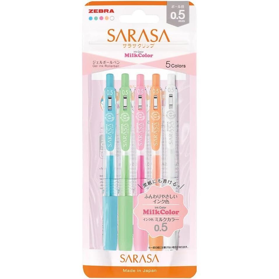 Zebra Sarasa Clip Gel Ballpoint Pen, 0.02 inches (0.5 mm), Milk Color  Made in Japan【Direct from Japan】