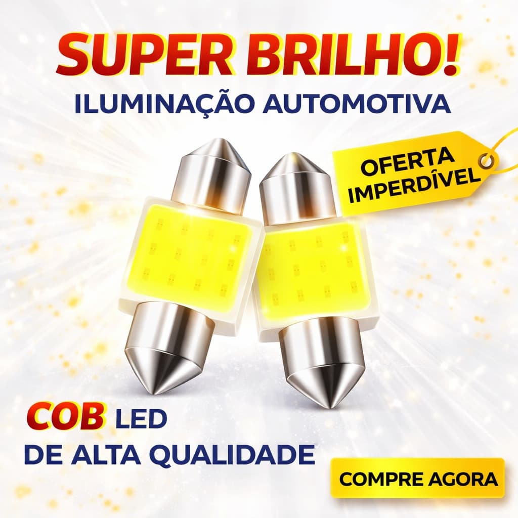 Par Lâmpada Cob Led Torpedo 12 Chips 31mm 36 mm 39 mm 41 mm