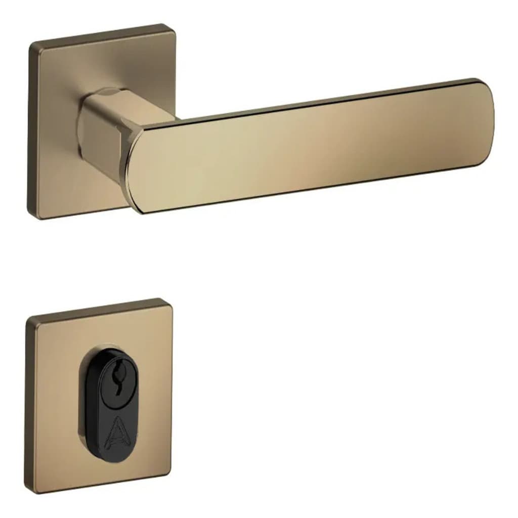 Fechadura Porta Madeira Externa Aliança Legacy Inox Bronze