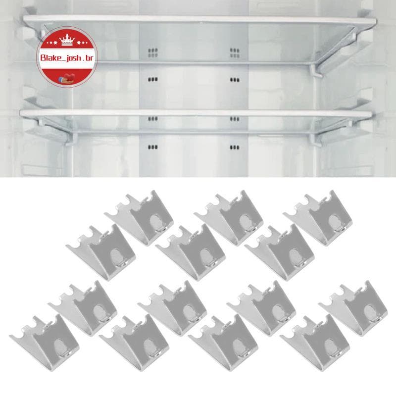 [Qualidade B] 14 Pcs 1.5 Mm Clipes De Prateleira Para Freezer Suporte Geladeira Aprimorado