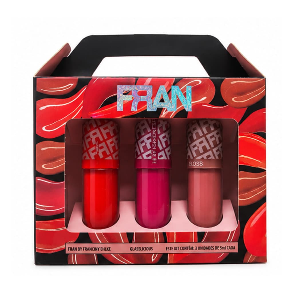 Gloss Labial Glosslicious Kit Trio 3 Cores 5ml
