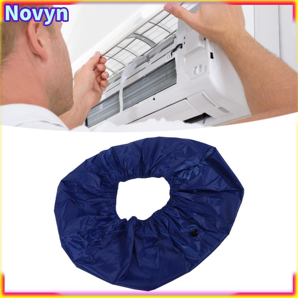 Novyn-br Saco de cobertura para limpeza de ar condicionado, protetor de limpeza AC para lavagem de poeira com tubo de