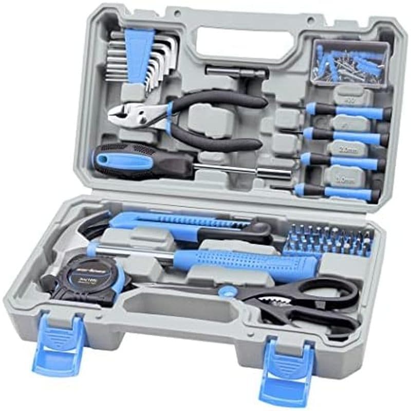 Conjunto De Ferramentas Domésticas CARTMAN De 39 Peças , Kit Manual Rosa Com Estojo De Armazenamento | Variedade Complet