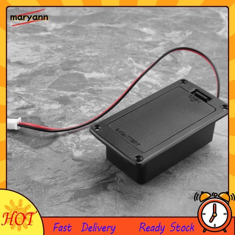 9V Montagem Plana Guitarra Captador Ativo Bateria Capa Segurar Caixa De Armazenamento De Para Acessório De Elétrica
