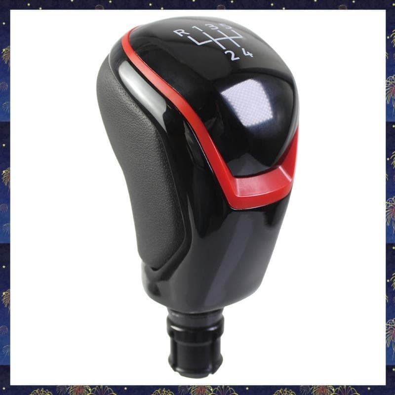 Golf 8 Botão De Mudança Manual Capa 5/6 Velocidade Couro Genuíno Cabeça De Engrenagem Vermelho Todo Preto 5 Velocidades