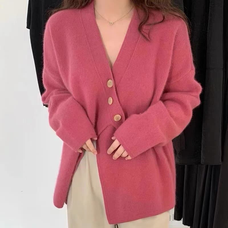 Coreia Dongdaemun 2026 primavera novo estilo feminino nicho rosa Irregular cintura estreita estilo preguiçoso macio cero