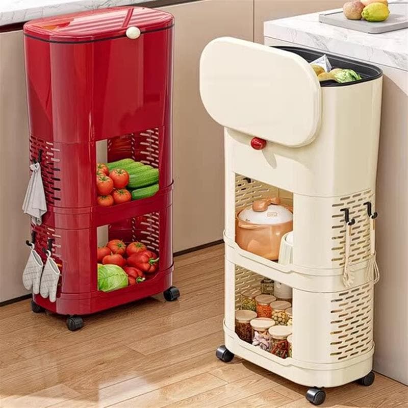 Lixeira de cozinha doméstica 2026 novo estilo de grande capacidade com tampa sem curvatura fabricante multifuncional rem