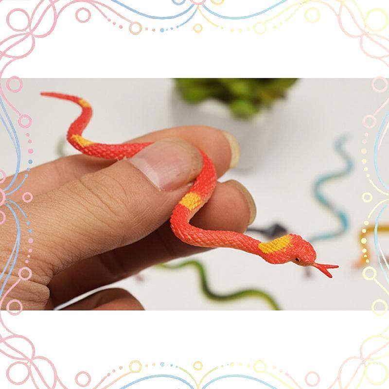 BUD 12pcs Brinquedo De Alta Simulação Modelo De Cobra De Plástico Engraçado Assustadora Crianças Brinquedos De Brincadei