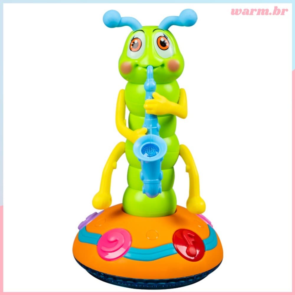 Brinquedo Caterpillar Dança Elétrica Com Música E LEDs Lindo Presente De Aniversário [waroom.br]