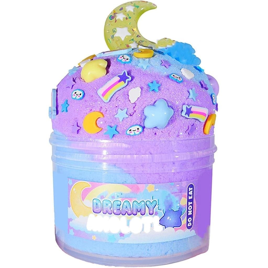 Kit de Slime Squishy de Elevação Lenta Mochi, Brilhante com Glitter, Argila, Auxiliar para Alívio do Estresse, para Trab