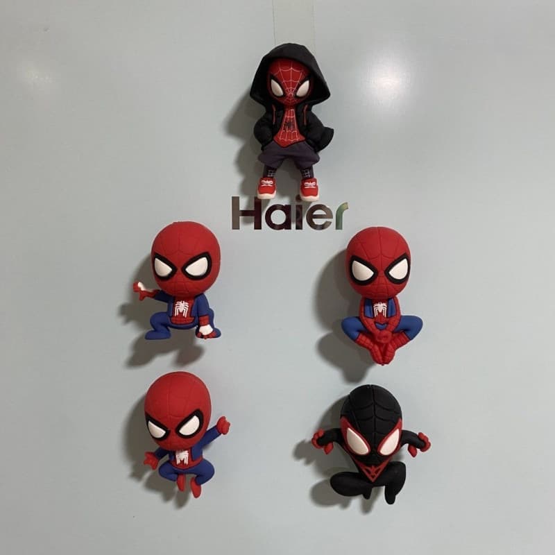 Ímãs Magnéticos para Refrigerador da Série Anime Homem-Aranha, Figura 3D do Homem-Aranha, Decoração de Casa, Presente pa