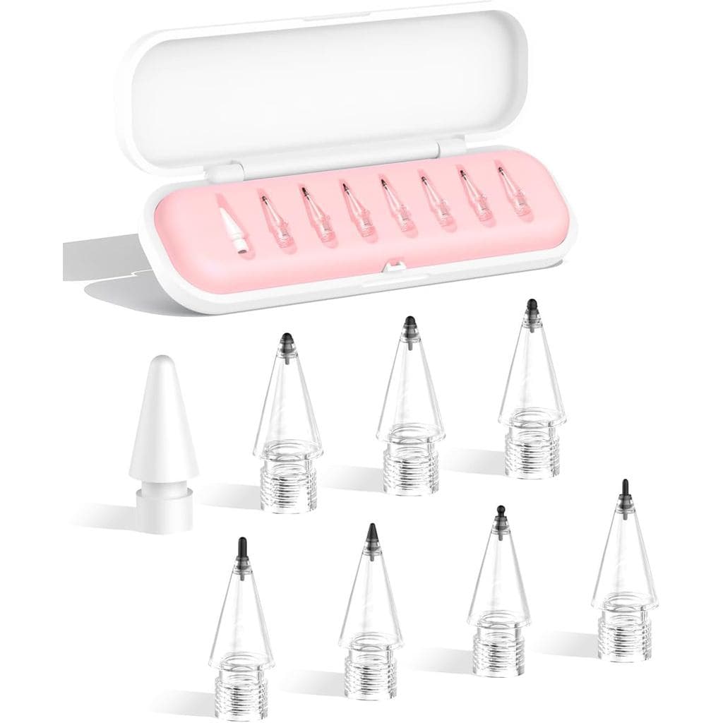XYOFUN Kit com 8 Pontas de Substituição em Fibra de Carbono para Apple Pencil Pro/2ª/1ª Geração/USB-C, Pontas Aprimorada