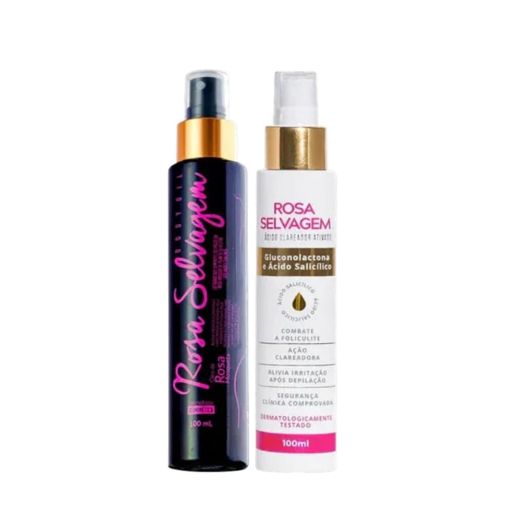 Kit Rosa Selvagem Clareamento Corporal
