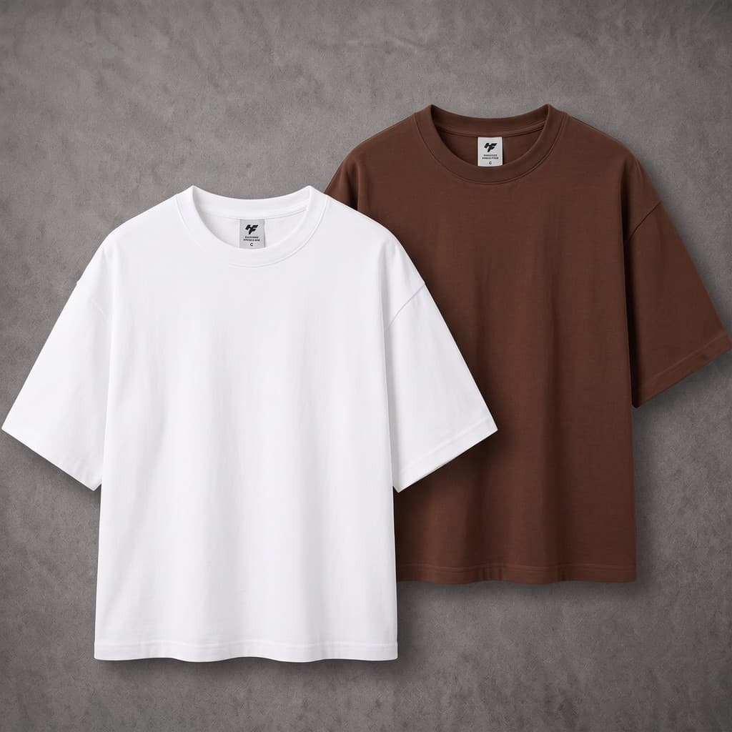 Kit Conjunto 2 Camisetas Lisas Camisa Over Y2K Moda Streetwear Oversized Camiseta Unissex Casual