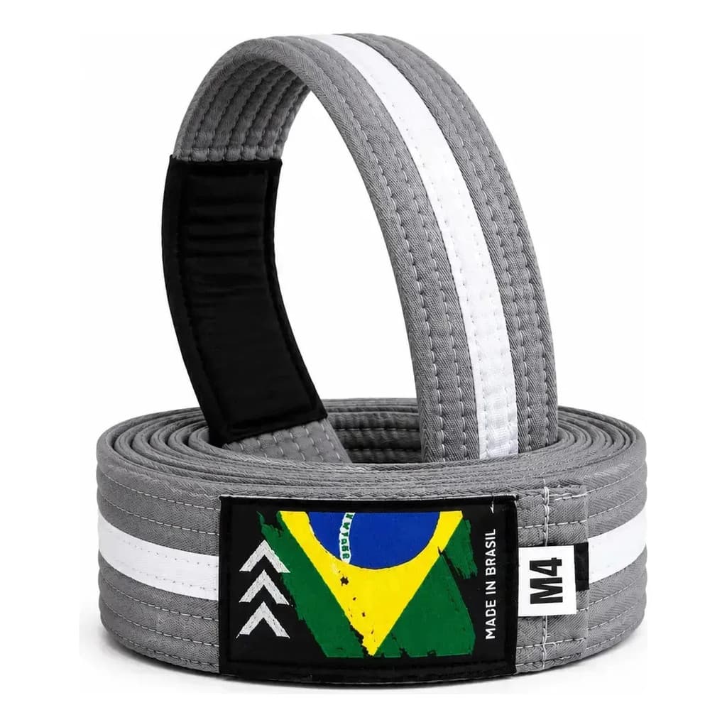 Faixa Jiu Jitsu Sequência Level Premium Infantil Adulto Algodão Reforçada 6 Costuras
